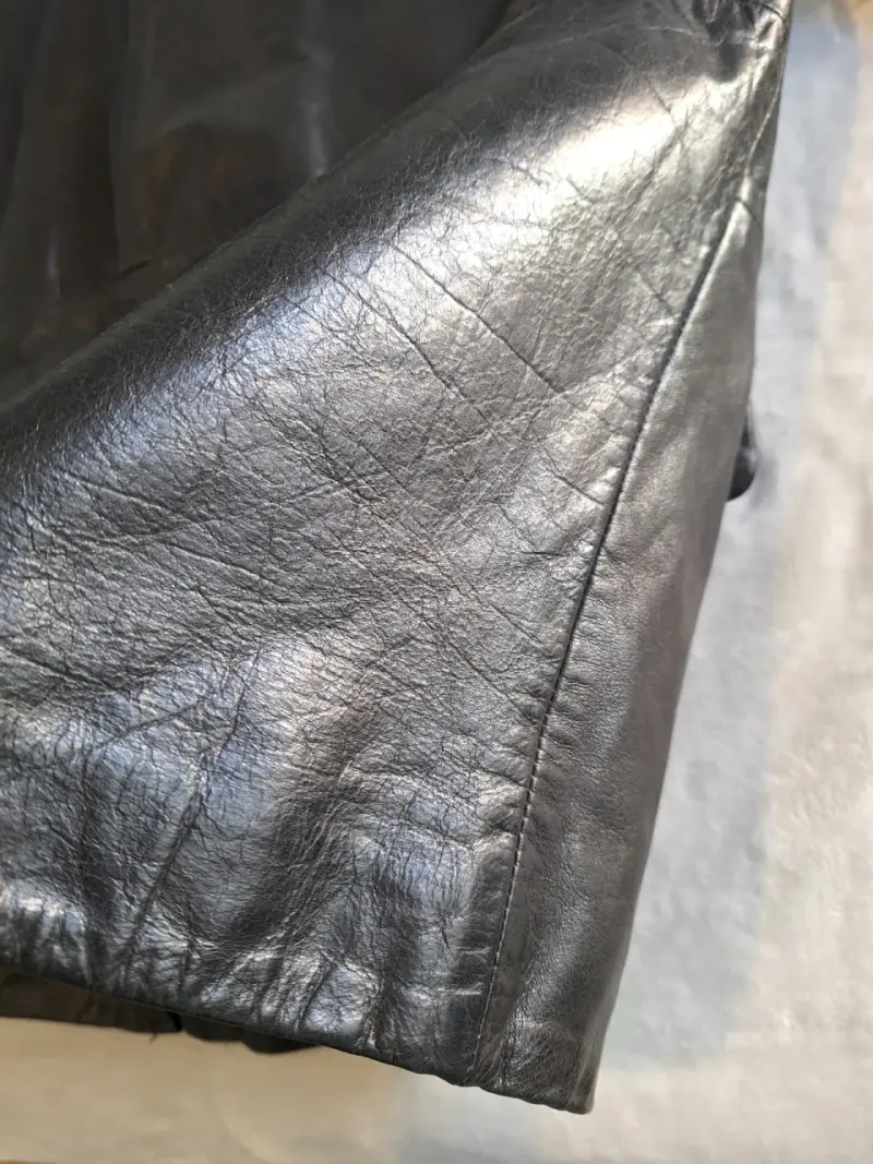 Chaqueta de cuero negra David Moore - 3