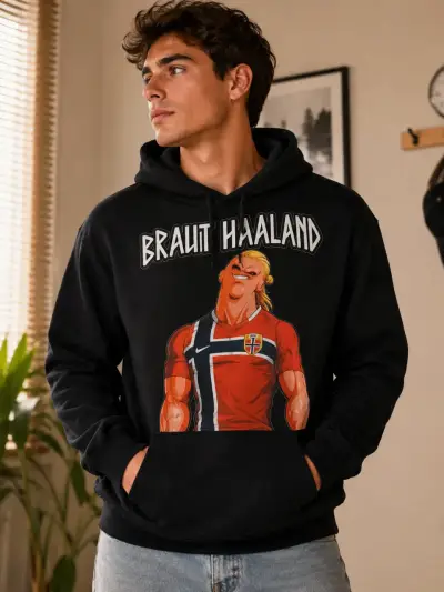 Polerón negro con diseño Braut Haaland - miniatura 1