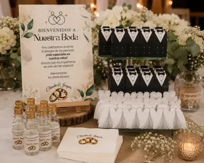 Set de Decoración de Boda con Servilletas Personalizadas - miniatura 1