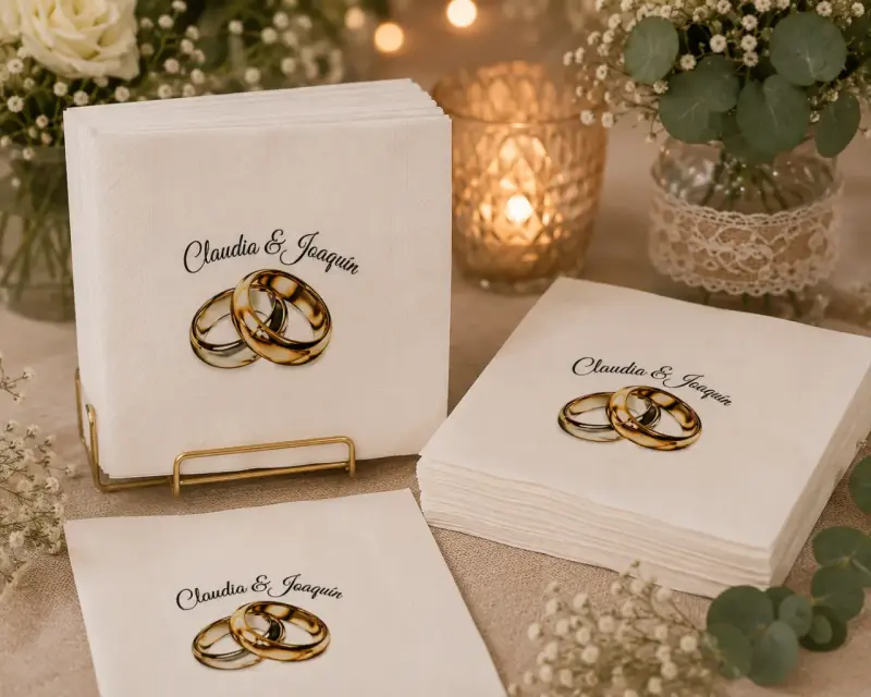 Set de Decoración de Boda con Servilletas Personalizadas - 2