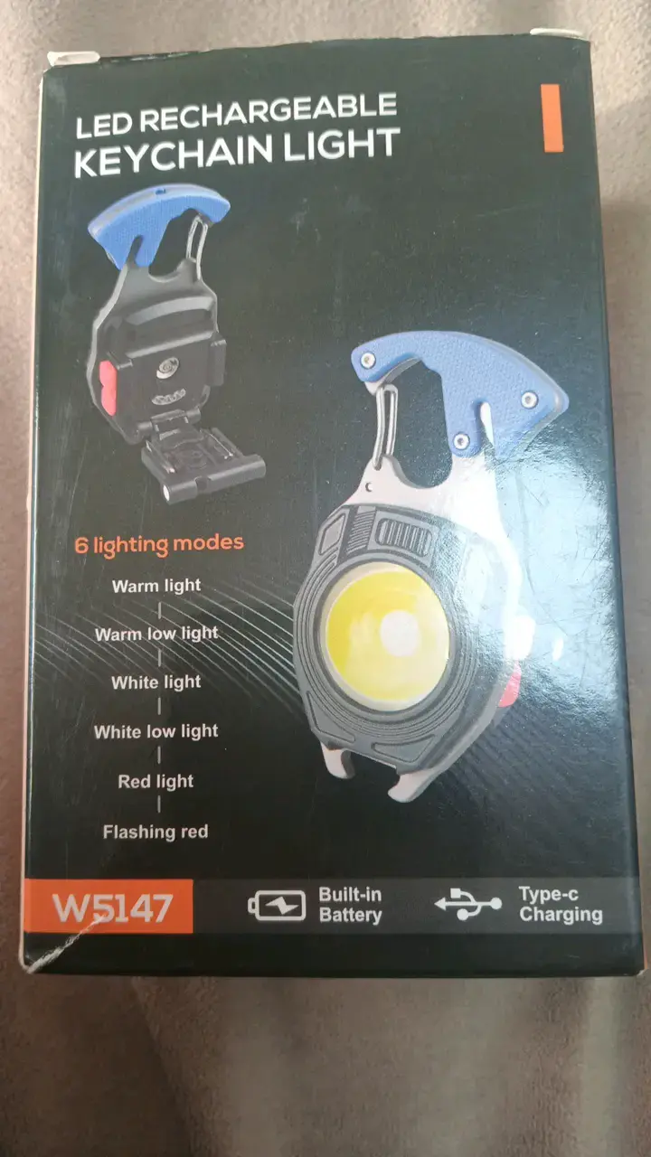 Linterna LED Recargable con Cortador de Cinturón - 6