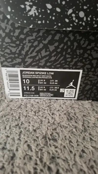 Zapatillas Jordan Spizike Low negras y rojas - miniatura 2