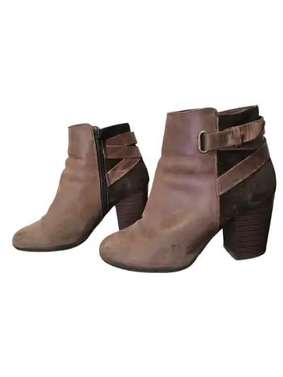 Botines de cuero marrón para mujer Bruno Rossi - miniatura 2