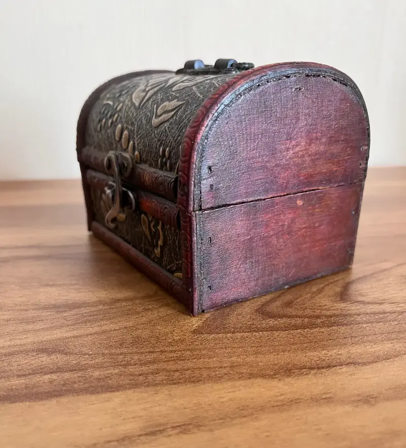 Cofre decorativo de madera estilo vintage - 3