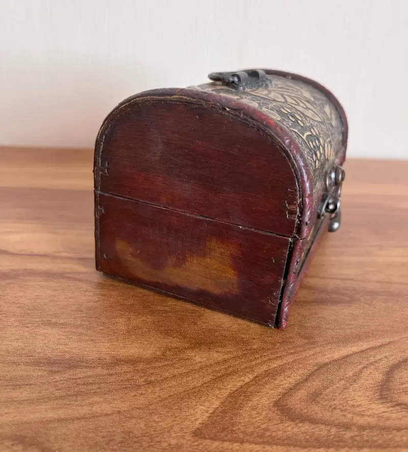 Cofre decorativo de madera estilo vintage - 4