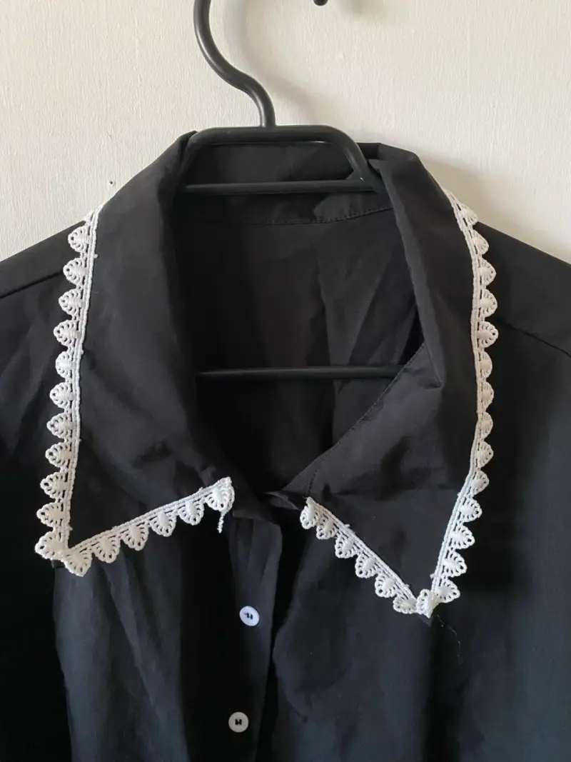 Blusa negra con encaje 4XL - 3