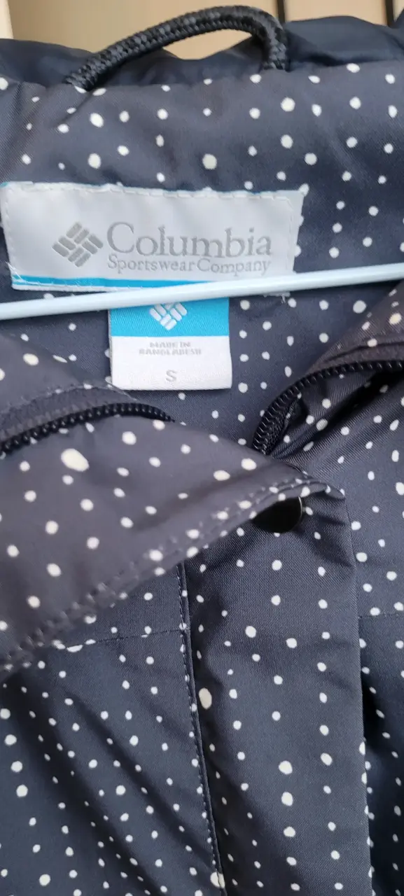 Chaqueta impermeable Columbia azul con puntos - 2