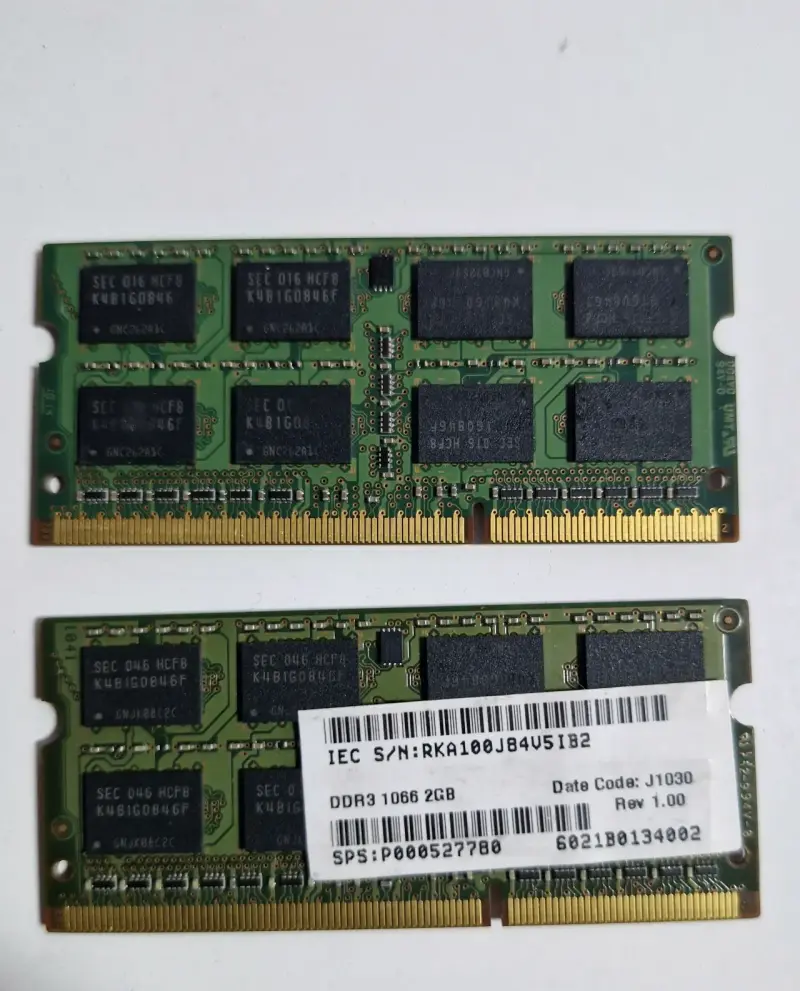 RAM Samsung 1066 mhz 2GB DDR3 para Laptop - 2