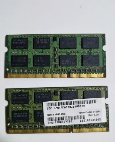RAM Samsung 1066 mhz 2GB DDR3 para Laptop - miniatura 2