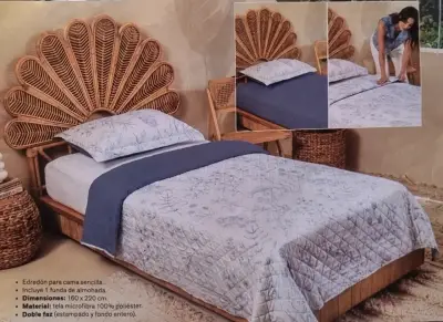 Edredón para cama de 1 plaza con funda - miniatura 1