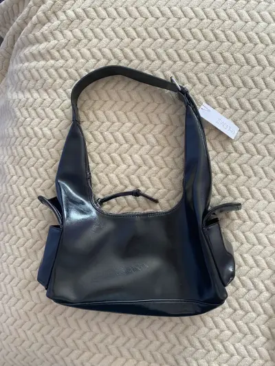Bolso de hombro negro Isadora elegante - miniatura 1
