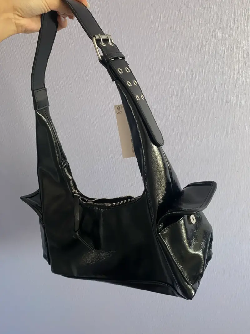 Bolso de hombro negro Isadora elegante - 2
