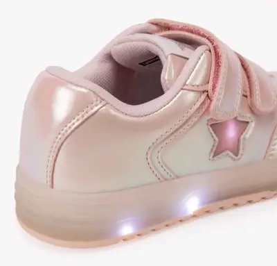 Zapatillas rosadas con luces para niña Yamp - miniatura 2