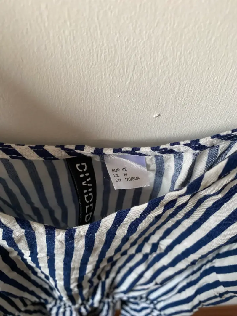 Vestido de rayas azul y blanco talla 42/L - 2