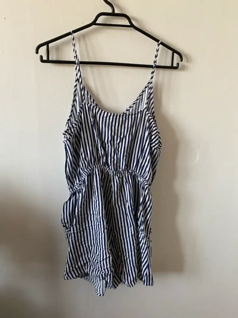 Vestido de rayas azul y blanco talla 42/L - 3