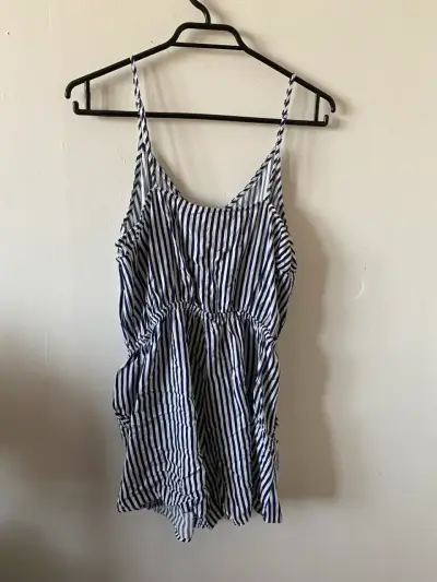 Vestido de rayas azul y blanco talla 42/L - miniatura 3