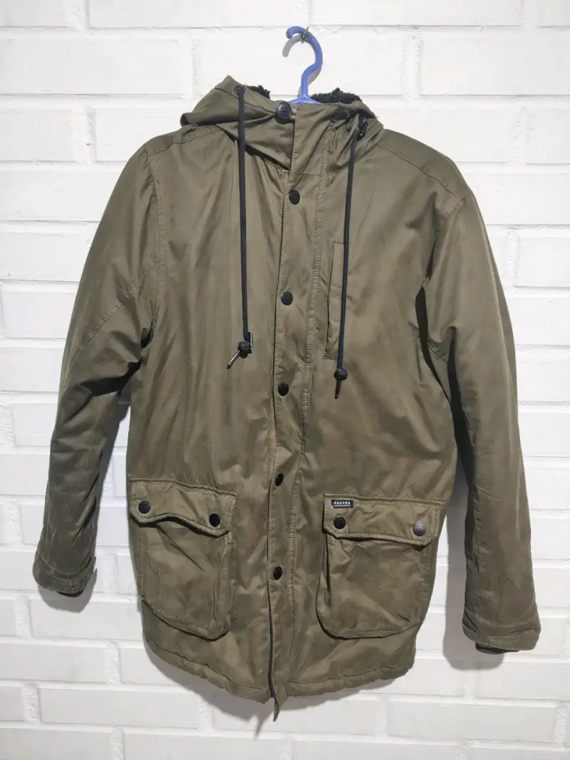 Parka Verde oliva Foster con Capucha - 1
