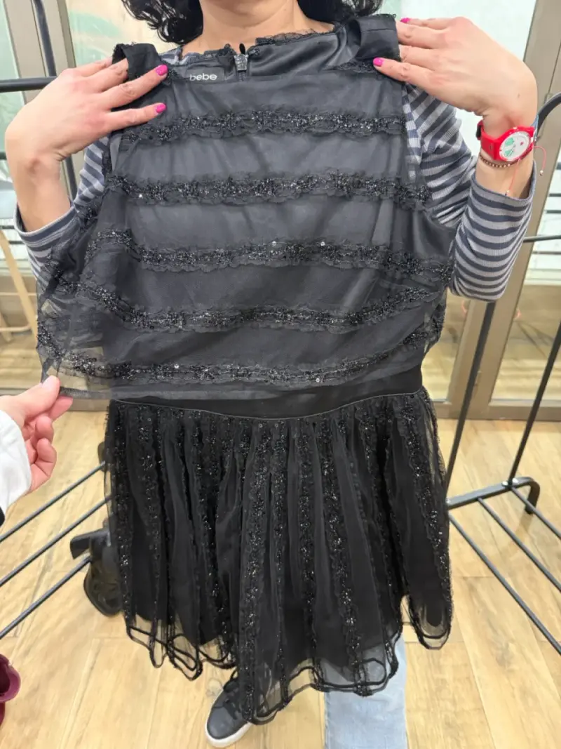 Vestido negro de encaje para mujer marca Bebe
