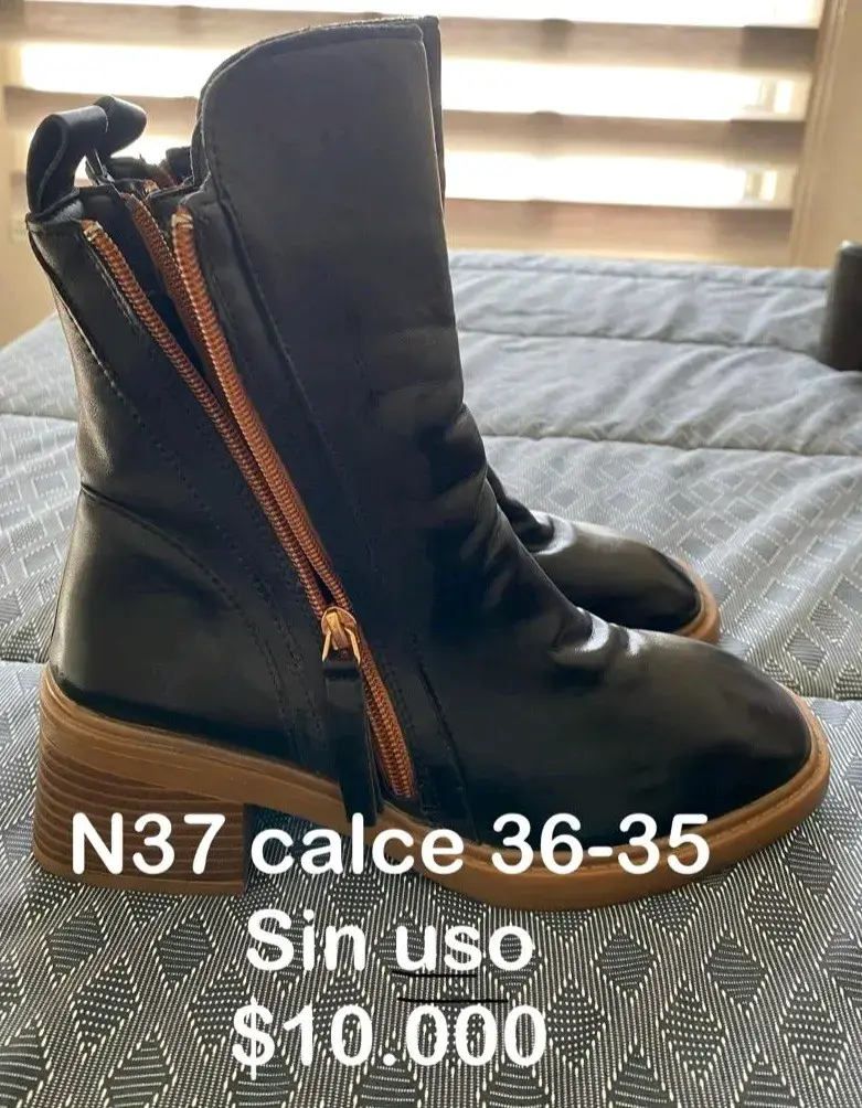 Botines negros con cierre - 1