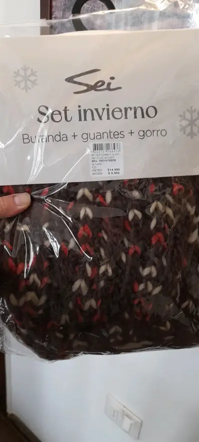 Set de invierno Sei bufanda, guantes y gorro - miniatura 2