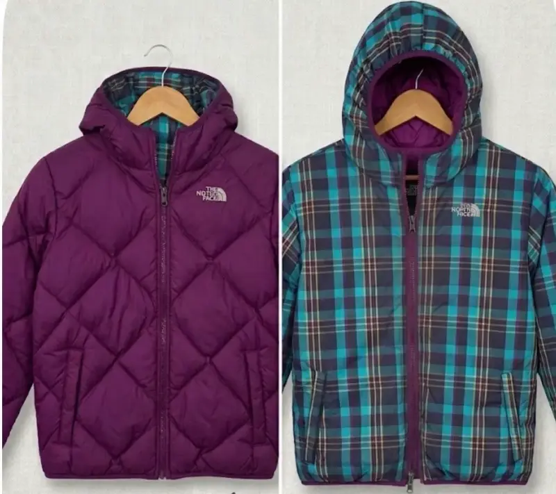Chaqueta Reversible The North Face Púrpura y Escocés - 1