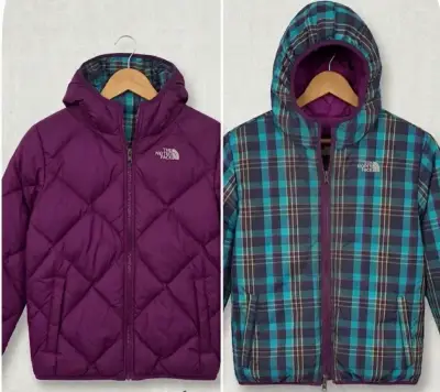 Chaqueta Reversible The North Face Púrpura y Escocés - miniatura 1