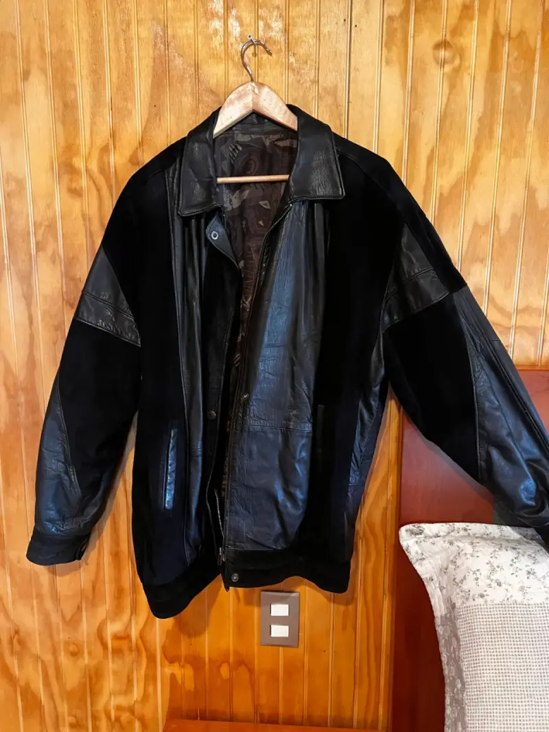Chaqueta de cuero negra mujer - 1