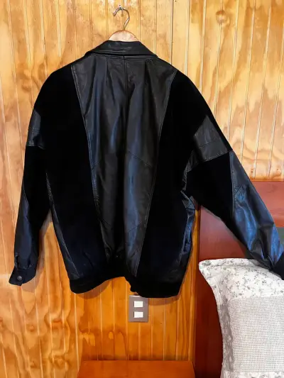 Chaqueta de cuero negra mujer - miniatura 2
