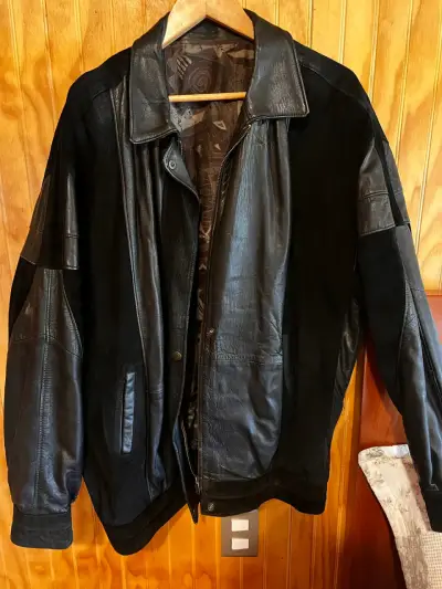 Chaqueta de cuero negra mujer - miniatura 3
