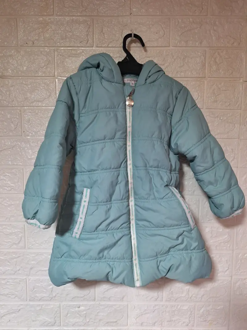 Abrigo de invierno para niña color celeste - 1