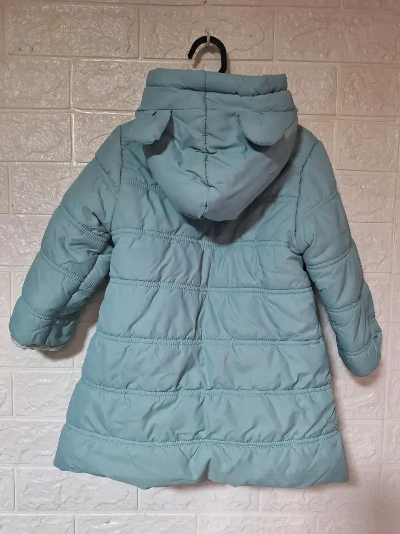 Abrigo de invierno para niña color celeste - 2