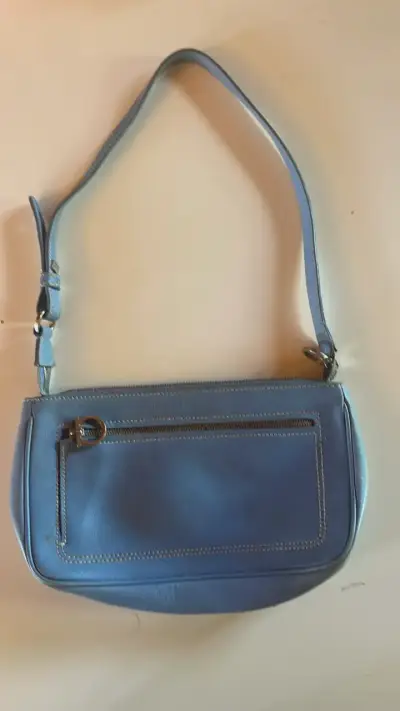 Cartera de cuero azul Salvatore Ferragamo - miniatura 1