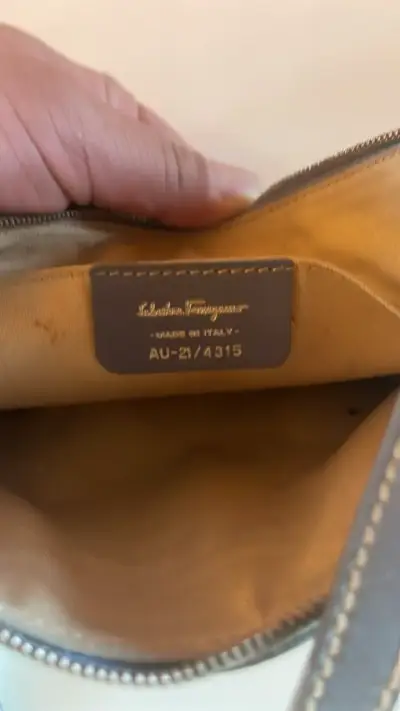 Cartera de cuero azul Salvatore Ferragamo - miniatura 4