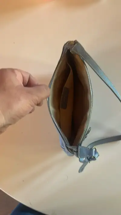 Cartera de cuero azul Salvatore Ferragamo - miniatura 5