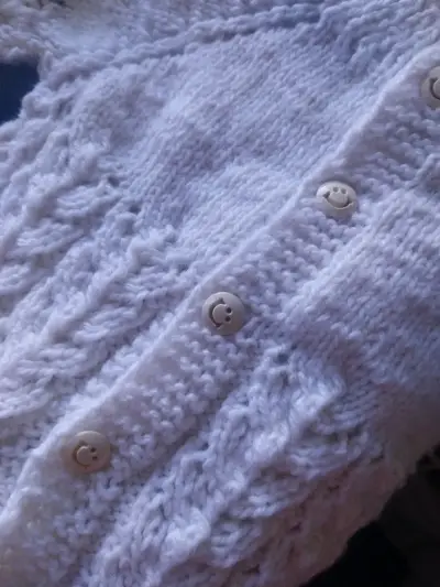 Conjunto de Lana para bebé tejido a mano - miniatura 2