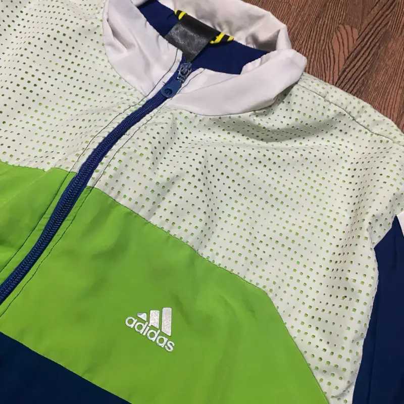 Chaqueta deportiva Adidas azul y verde Fit L - 2