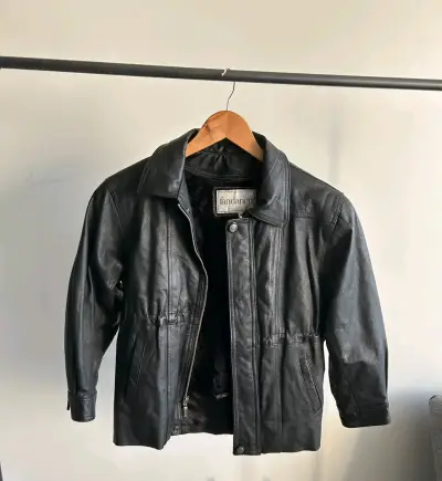Chaqueta de Cuero Negra Fandango - miniatura 1