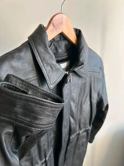 Chaqueta de Cuero Negra Fandango - miniatura 5