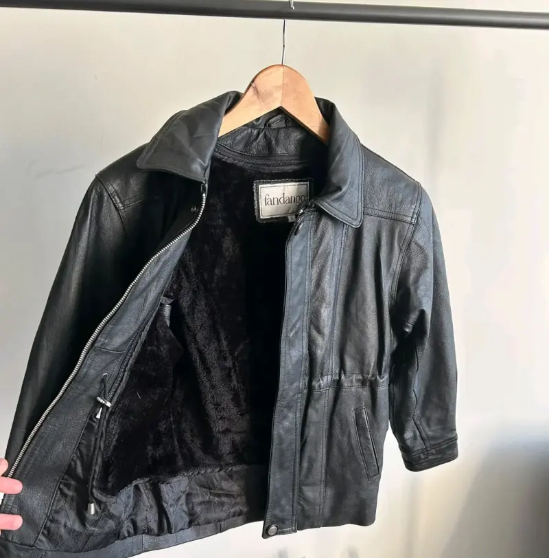 Chaqueta de Cuero Negra Fandango - 6