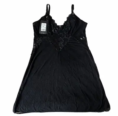 Camisón negro de encaje ChicFrance talla XL - miniatura 1