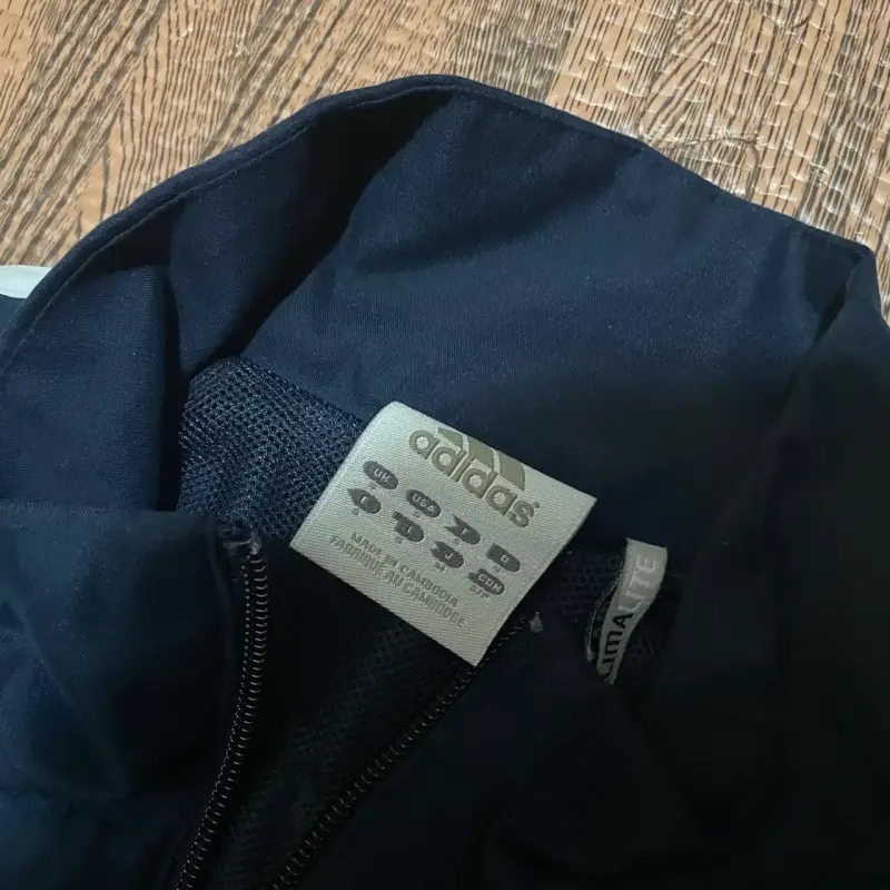 Chaqueta deportiva Adidas Talla S azul con franjas - 3