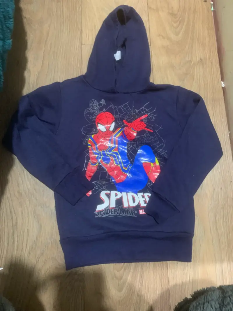 Polerón con capucha Spiderman para niños