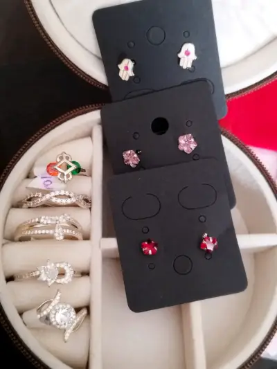 Set de anillos y aros de Plata 925. - miniatura 1