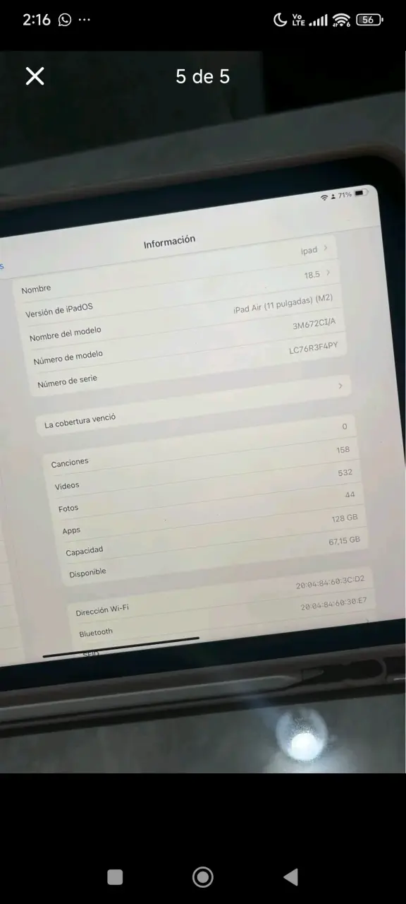 iPad Air m2 con lápiz Apple en buen estado - 5