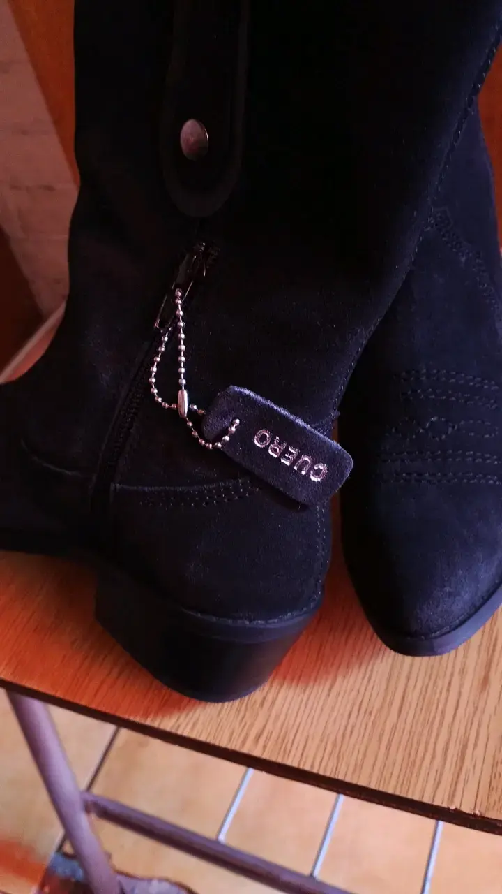 Botas negras de gamuza para mujer - 5