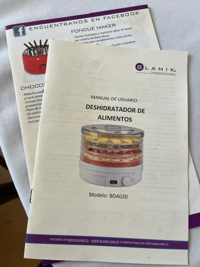 Deshidratador de Alimentos Blanik Modelo BDA020 - 5