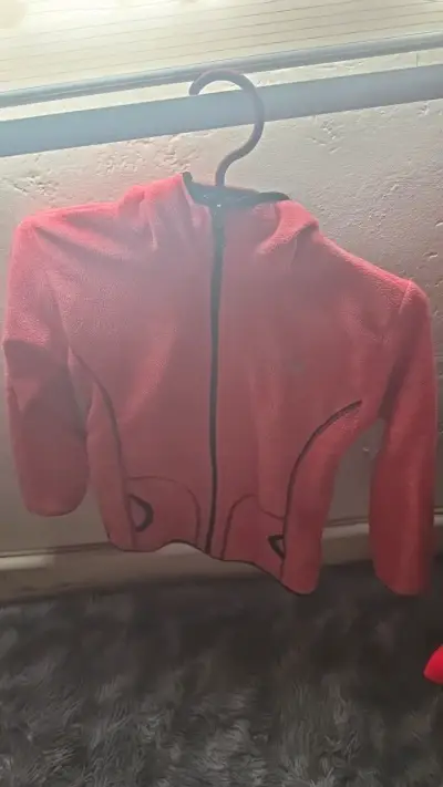 Chaqueta polar para niña color rosa - miniatura 1