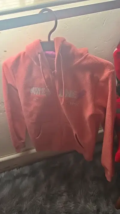Chaqueta polar para niña color rosa - miniatura 3
