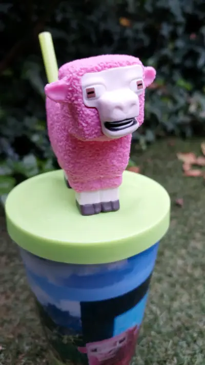 Vaso Minecraft con tapa de oveja rosa - miniatura 4