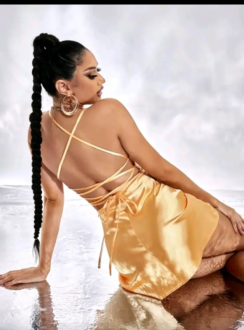 Vestido ajustado sin tirantes talla M - 6